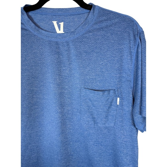 Vuori Tradewind Performance Pocket Short Sleeve T Shirt, Blue, Size Medium - Picture 5 of 6